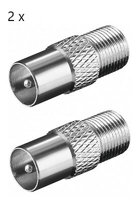 Adapter buchse auf - 2x, f-buchse